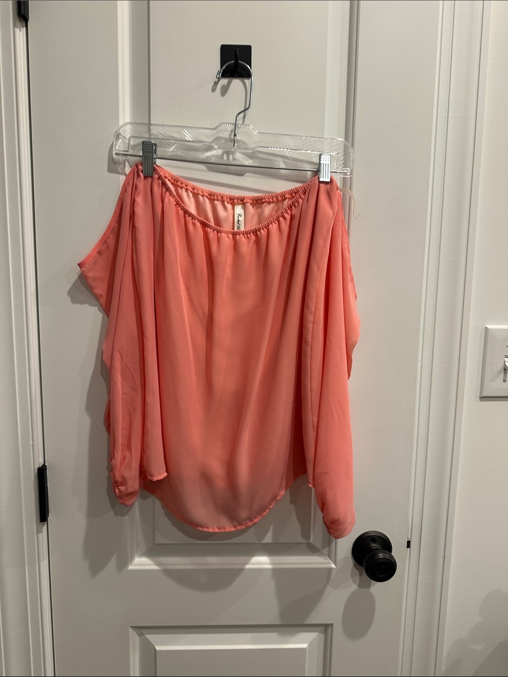 Rachel Kate Coral Pink Off-Shoulder Blouse